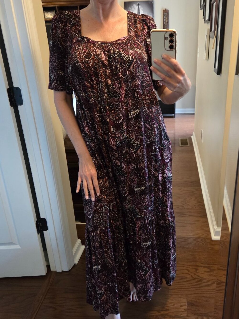 Anthropologie Maeve Dress Maxi Oversized SMALL Viscose Colorful